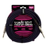 6397 Ernie Ball 25ft Braided Straight Straight Inst Cable Purple Black