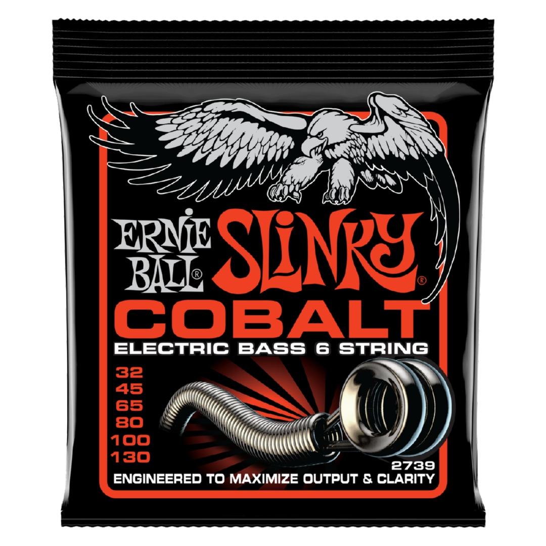 136652 P02739 Slinky Cobalt 6-String Electric Bass Strings 32-130 Gauge - Image 1