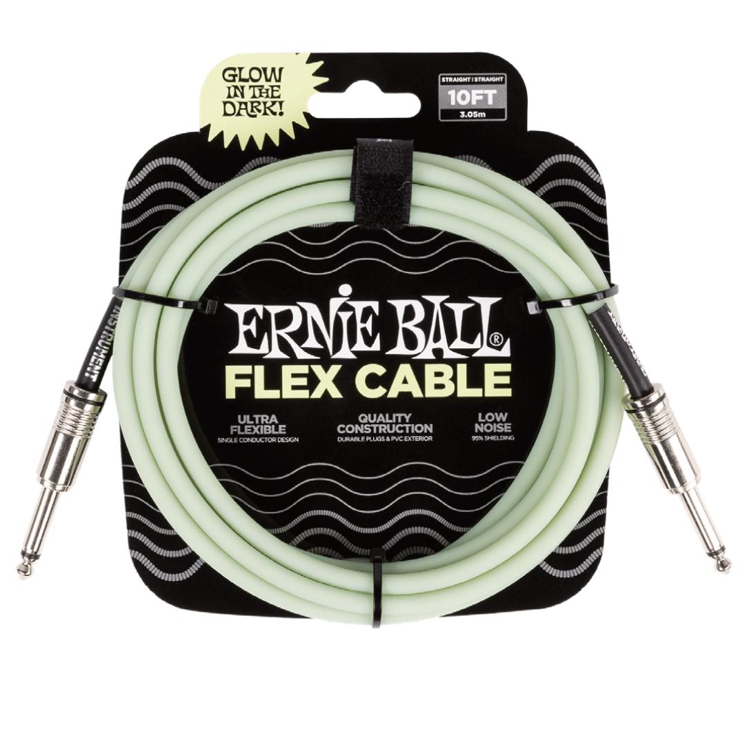 138797 Flex Instrument Cable Straight/Straight 10ft - Glow in Dark - Image 1