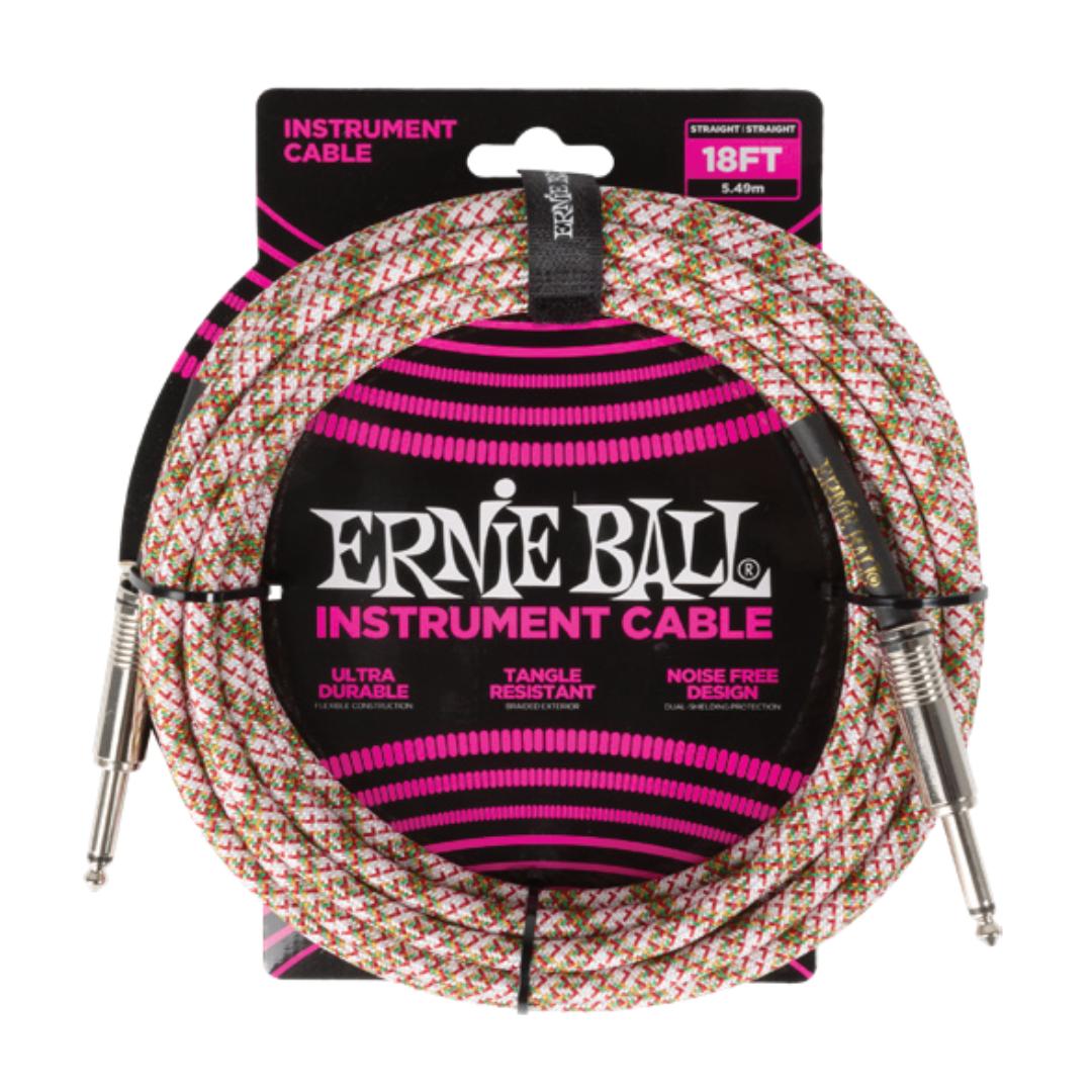 138803 Braided Instrument Cable Straight/Straight 18ft - Emerald Argyle - Image 1