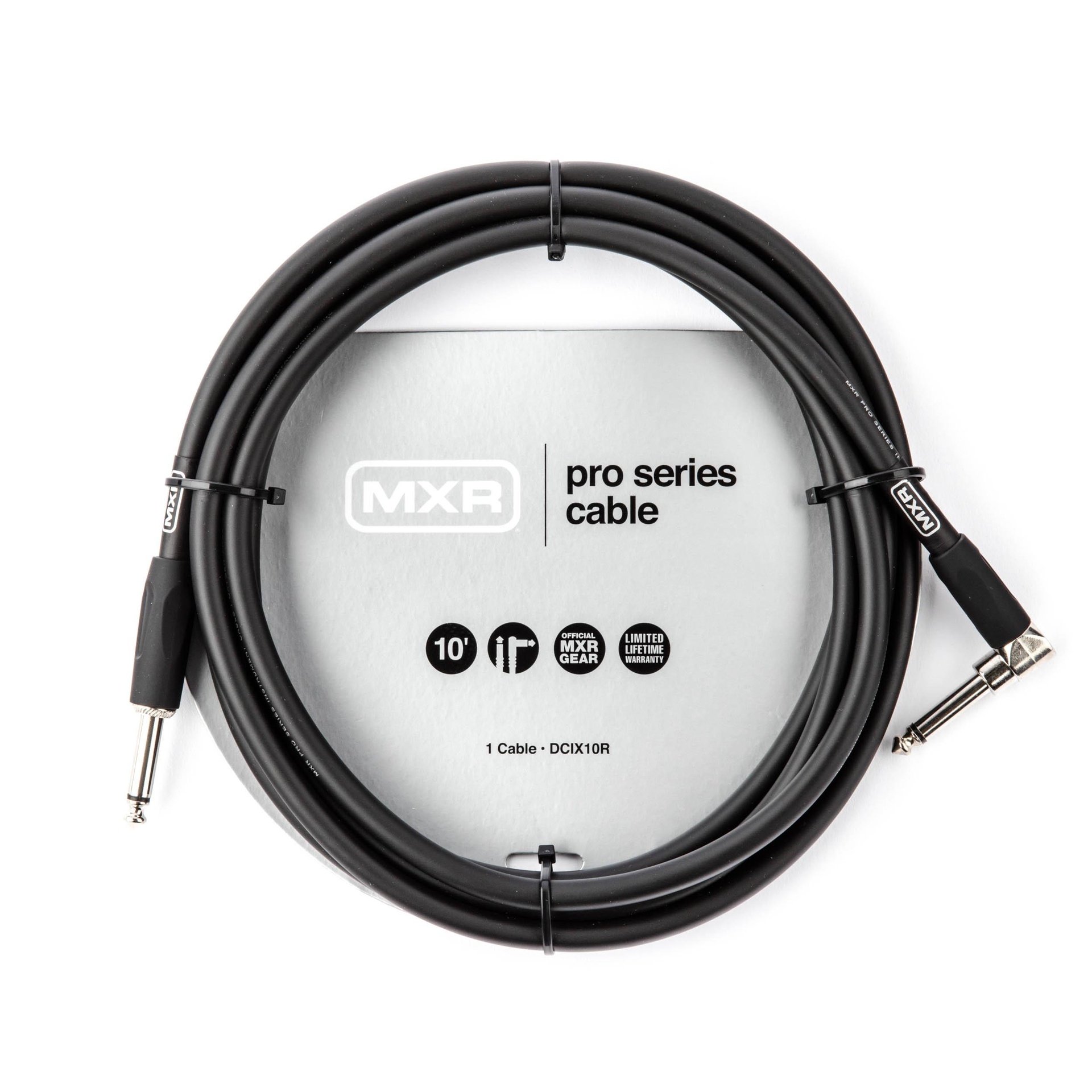 14292 DCIX10R MXR PRO SERIES INSTRUMENT CABLE STRAIGHT/RIGHT ANGLE (3M) - Image 1