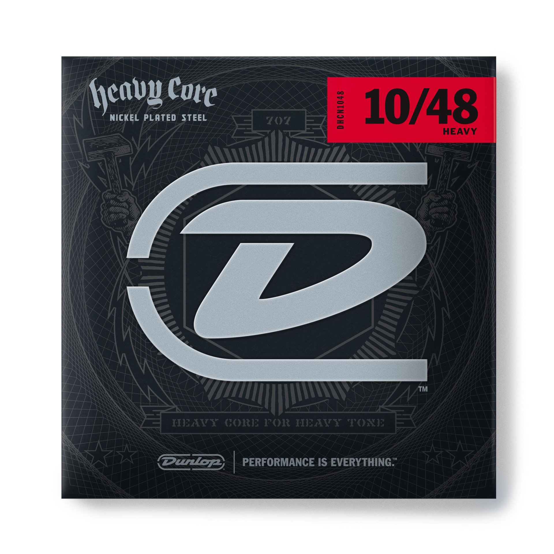 14421 DHCN1048 NICKEL WOUND HEAVY CORE ELECTRIC GUITAR STRINGS SET/6 (HEAVY) - Image 1