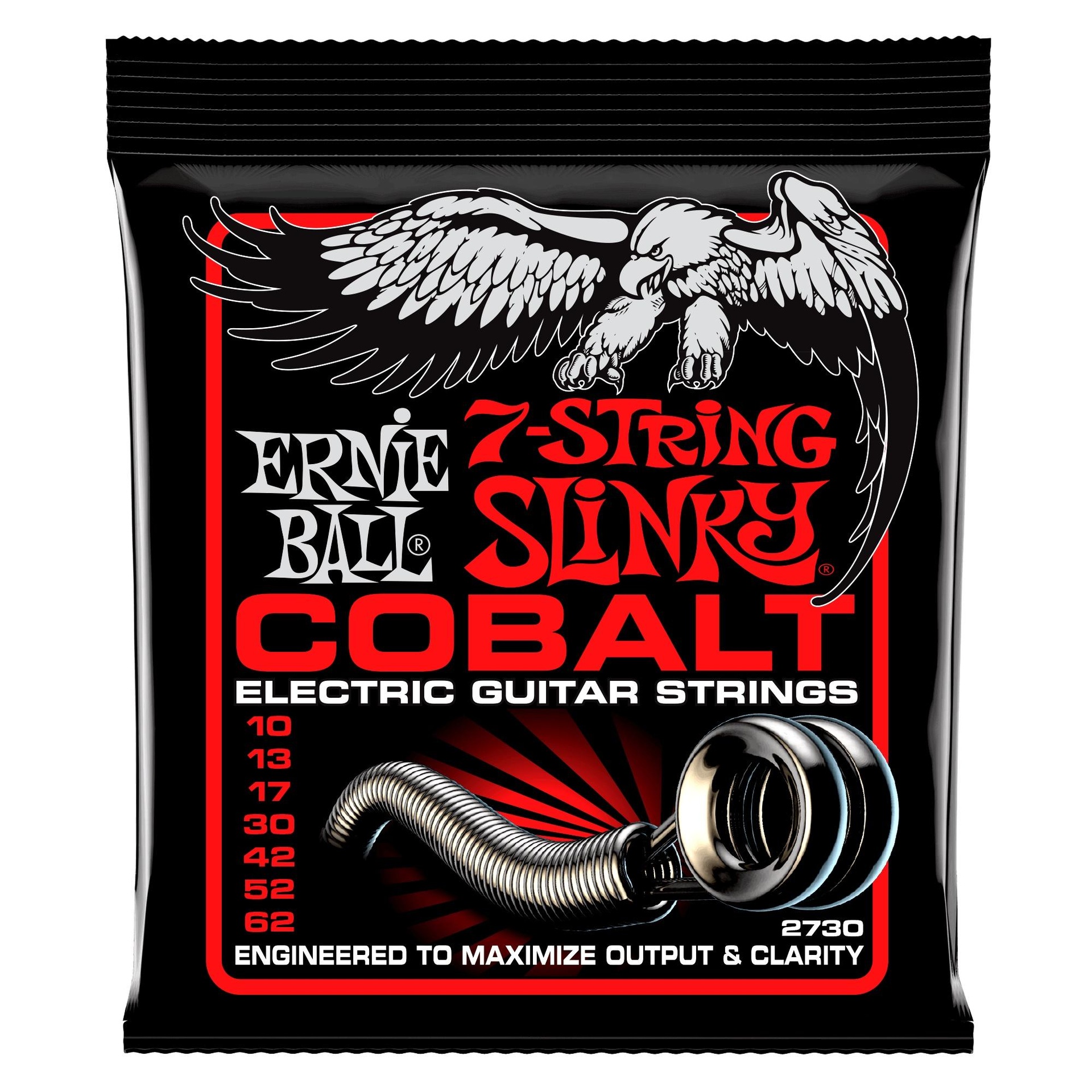 17241 2730 Skinny Top Heavy Bottom Slinky Cobalt 7-String Electric Guitar Strings - 10-62 Gauge - Image 1