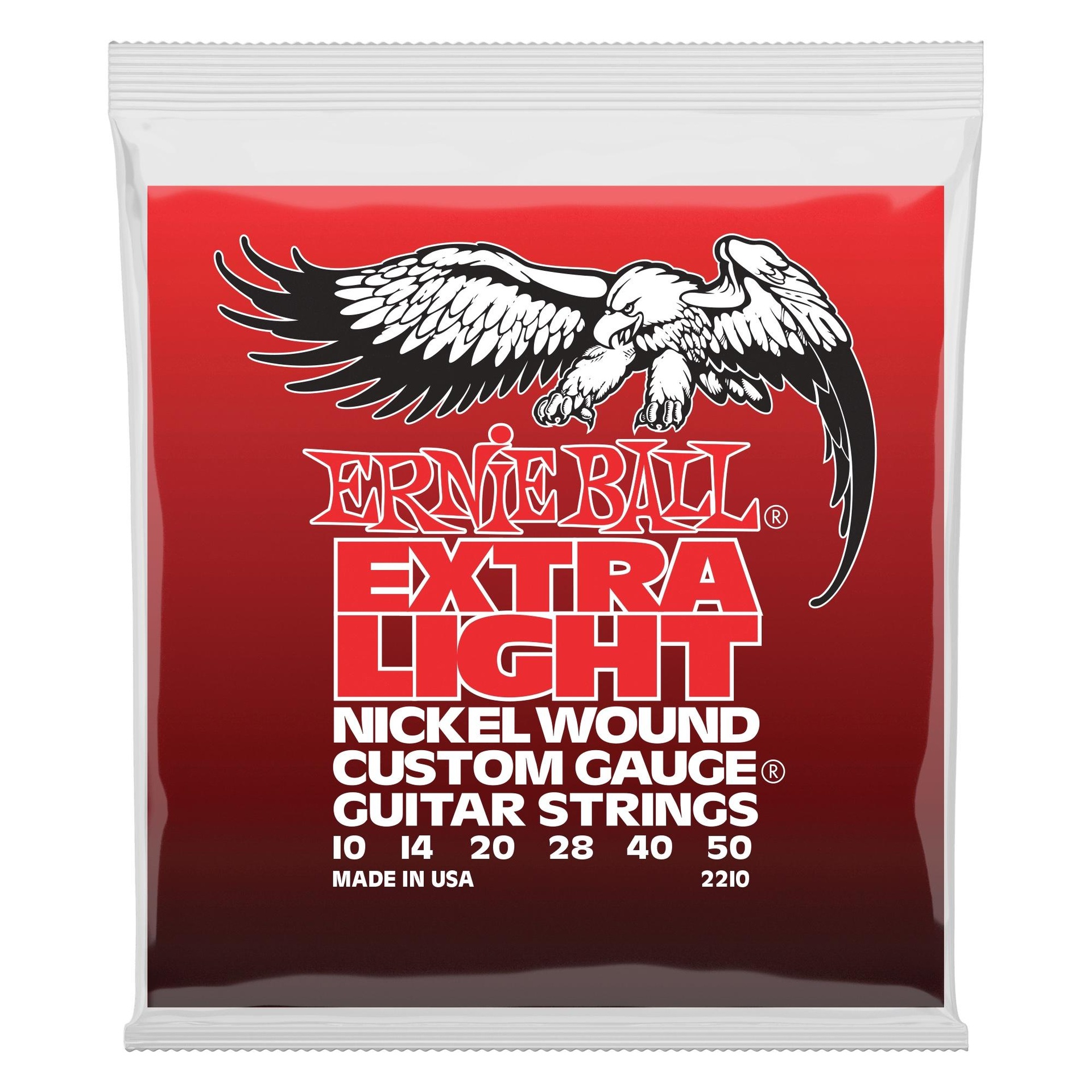 17341 2210 Extra Light Nickel Wound w/ wound G Electric Guitar Strings - 10-50 Gauge - Image 1