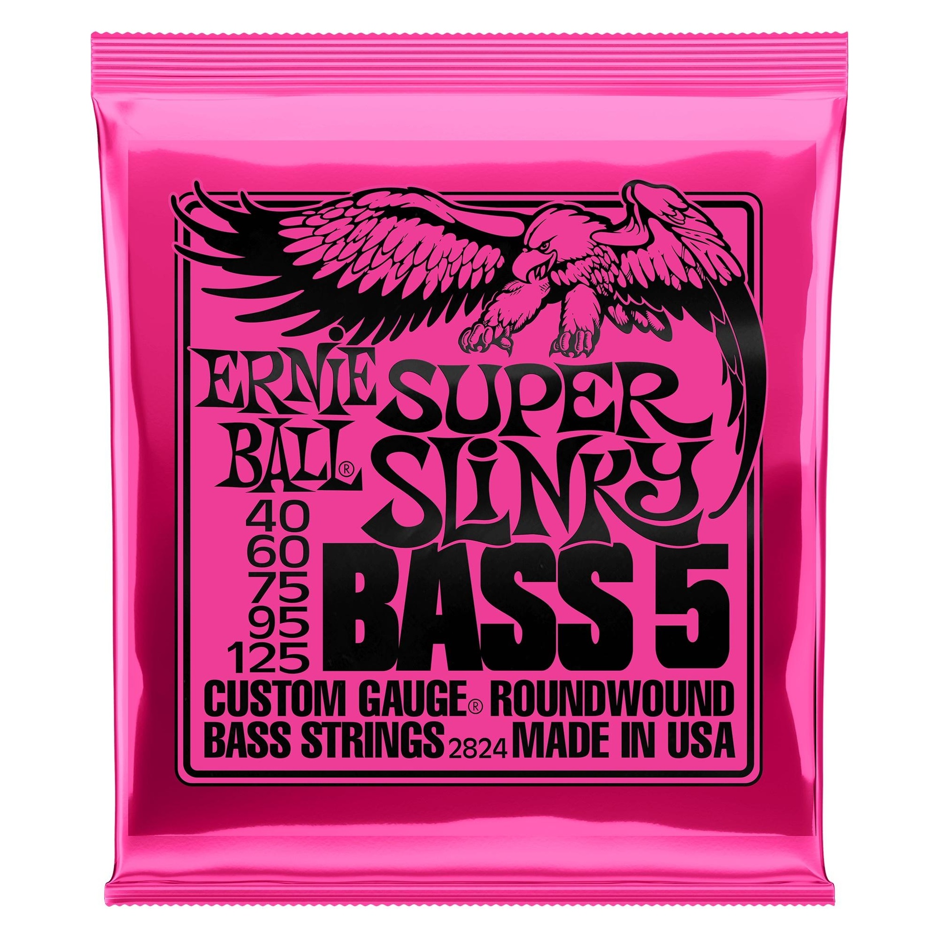 17352 2824 Super Slinky 5-String Nickel Wound Electric Bass Strings - 40-125 Gauge - Image 1
