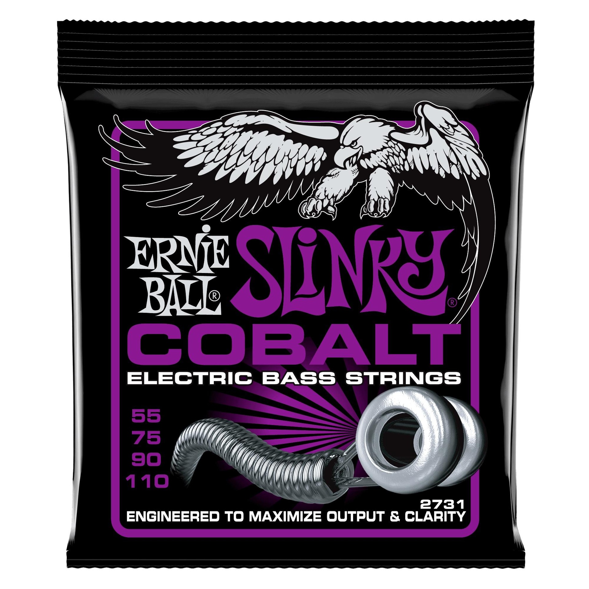 17480 2731 Power Slinky Cobalt Electric Bass Strings - 55-110 Gauge - Image 1