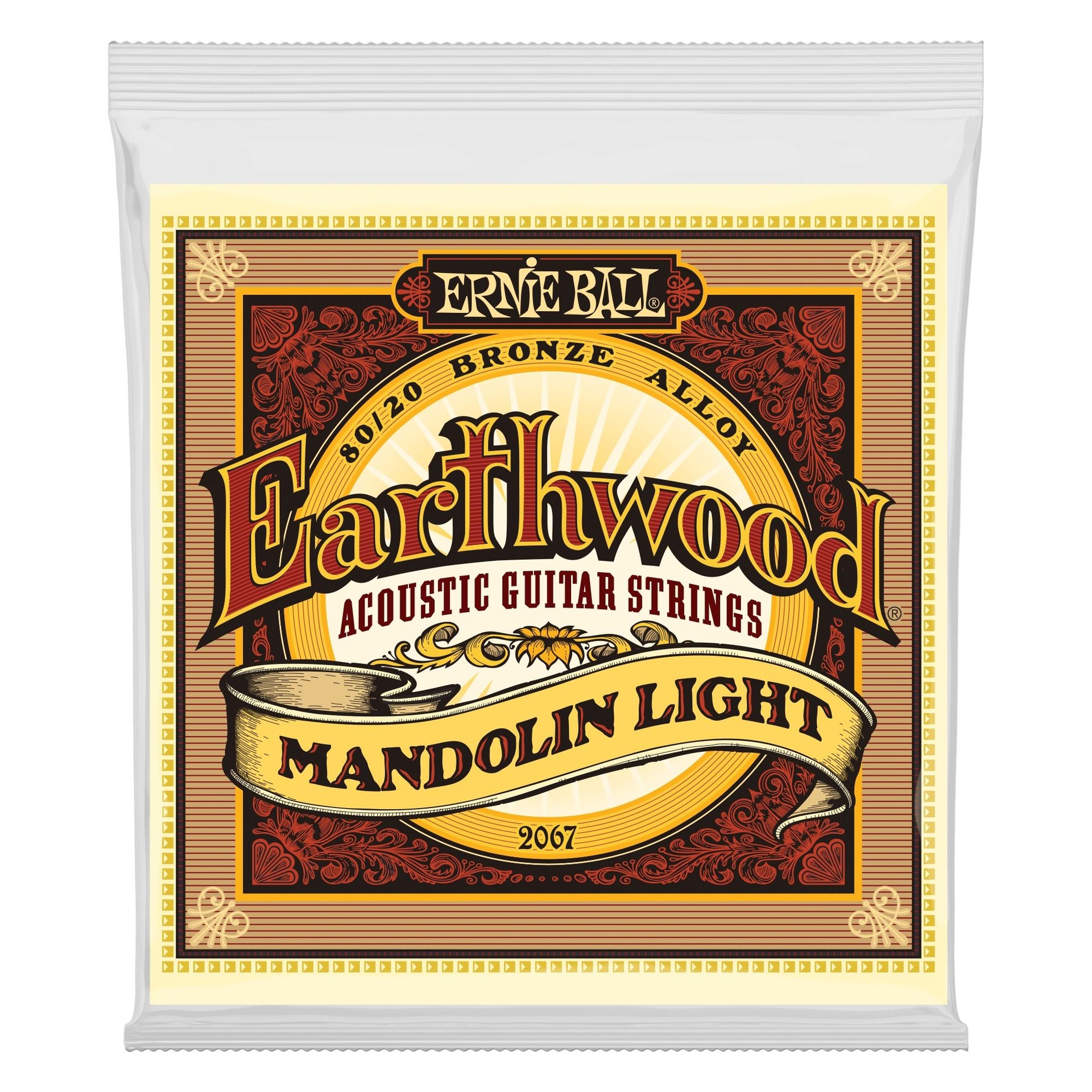 17529 2067 Earthwood Mandolin Light Loop End 80/20 Bronze Acoustic Guitar Strings - 9-34 Gauge - Image 1