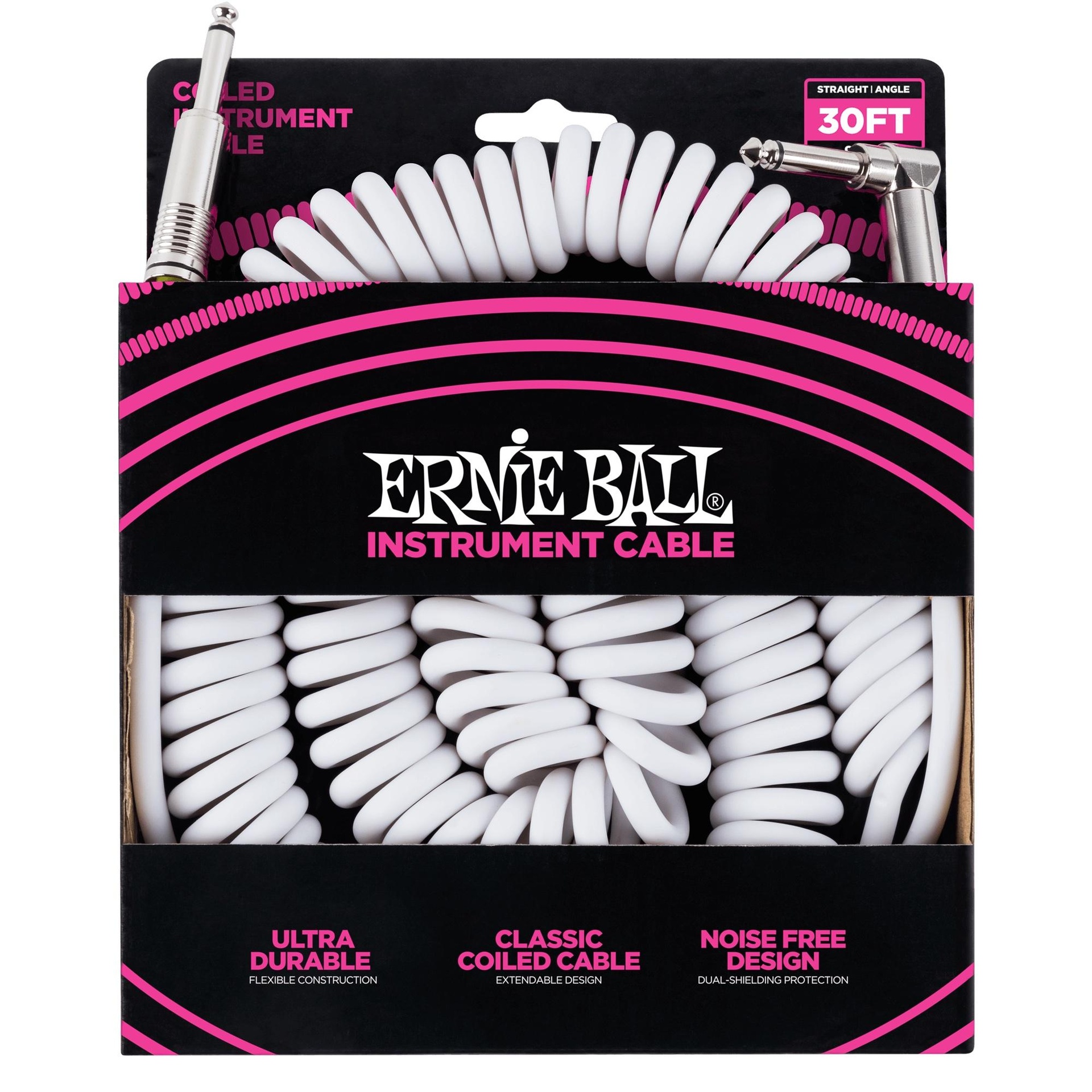 17556 6045 Coiled Straight / Angle Instrument Cable - White (9,14M) - Image 1