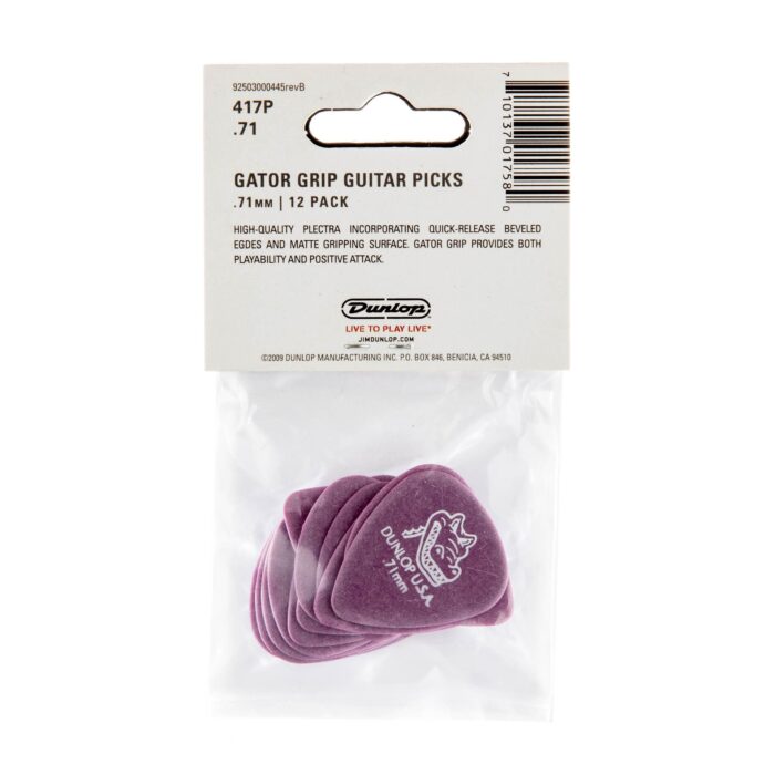 GATOR GRIP GUITAR PICKS .71MM (12-BAG) - Image 2