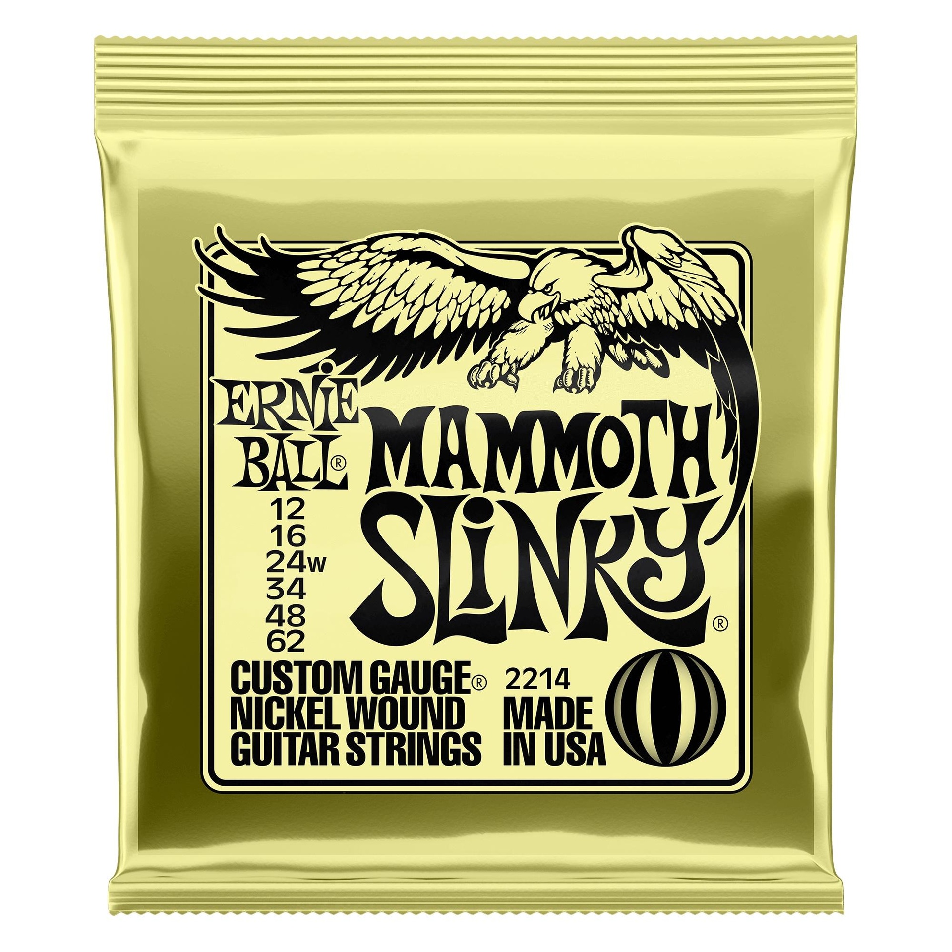 67835 2214 Mammoth Slinky Nickel Wound Electric Guitar Strings - 12-62 (wound G) Gauge - Image 1