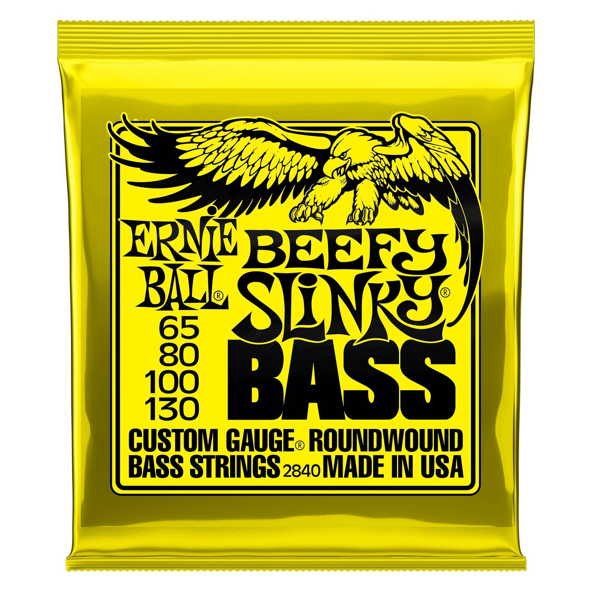 67836 2840 Beefy Slinky Nickel Wound Electric Bass Strings - 65-130 Gauge - Image 1