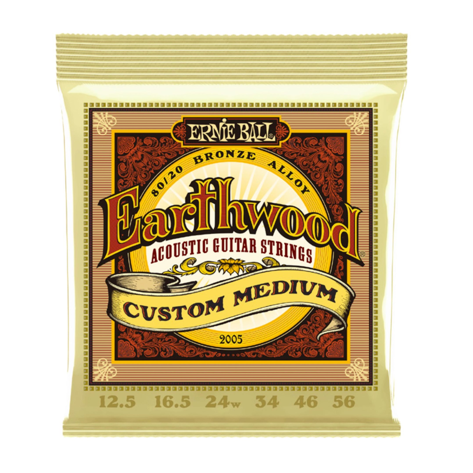 72522 2005 Earthwood Custom Medium 80/20 Bronze Acoustic Guitar Strings - 12.5 - 56 Gauge - Image 1