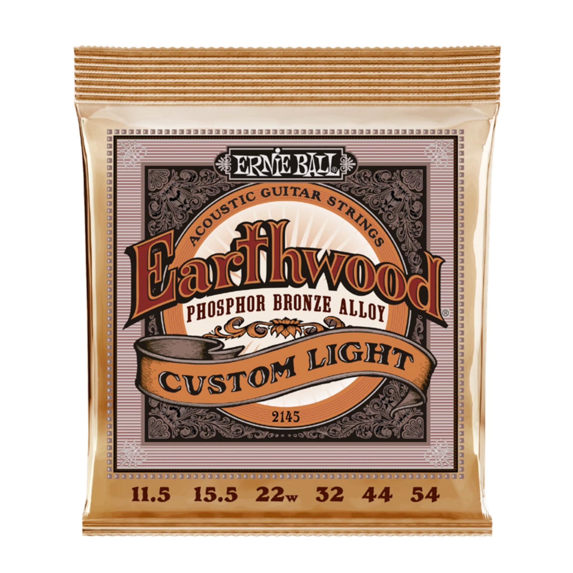 72525 2145 Earthwood Custom Light Phosphore Bronze Acoustic Guitar Strings - 11.5 - 54 Gauge - Image 1
