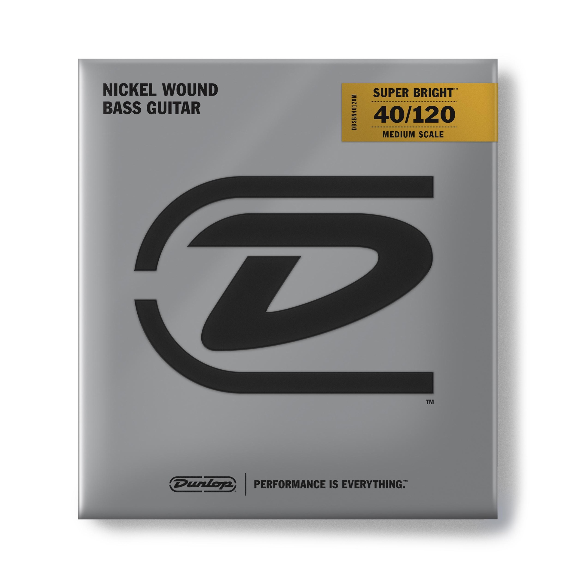 72659 DBSBN40120M NICKEL WOUND SUPER BRIGHT MEDIUM SCALE BASS STRINGS SET/5 (40-120) - Image 1
