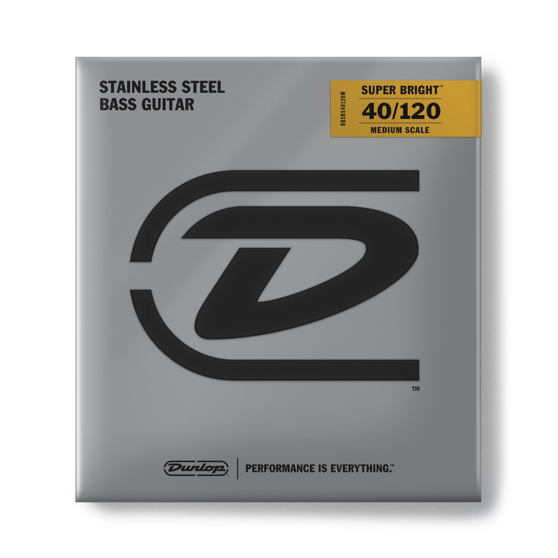 72668 DBSBS40120M SUPER BRIGHT STEEL MEDIUM SCALE BASS STRINGS SET/5 (40-120) - Image 1