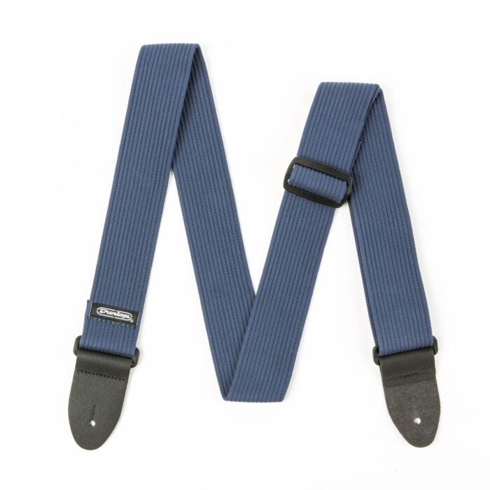 RIBBED COTTON GUITAR STRAP (NAVY BLUE) - Image 2