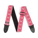 JACQUARD FILLMORE RED GUITAR STRAP - Image 2