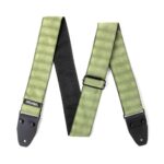 DESIGNER JACQUARD HEXAGON ECHO OLIVE GUITAR STRAP - Image 2