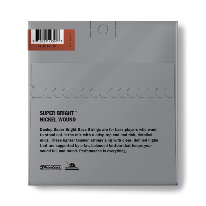 DBSBN45105S NICKEL WOUND SUPER BRIGHT SHORT SCALE BASS STRINGS SET/4 (45-105) - Image 2