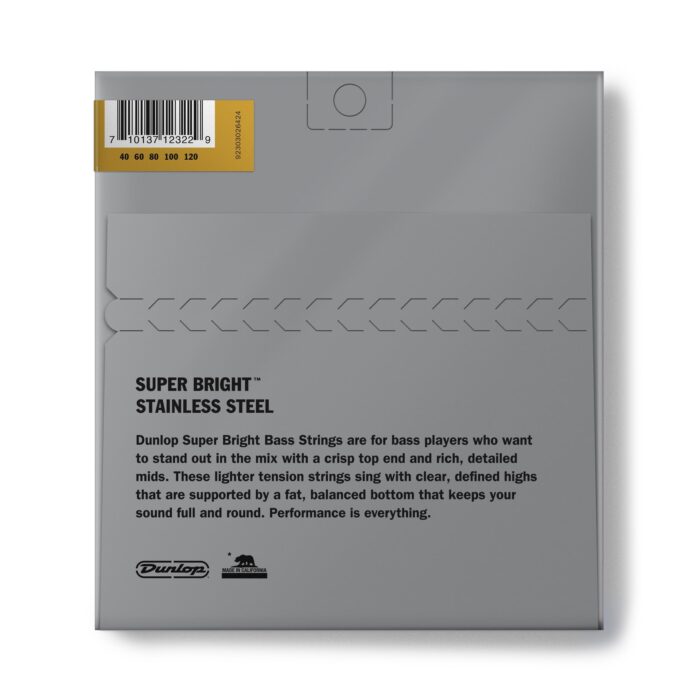 DBSBS40120M SUPER BRIGHT STEEL MEDIUM SCALE BASS STRINGS SET/5 (40-120) - Image 2
