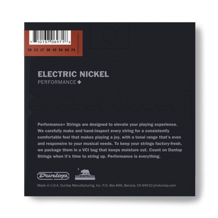 DEN10748 NICKEL WOUND LIGHT ELECTRIC GUITAR STRINGS SET/8 (10-74) - Image 2
