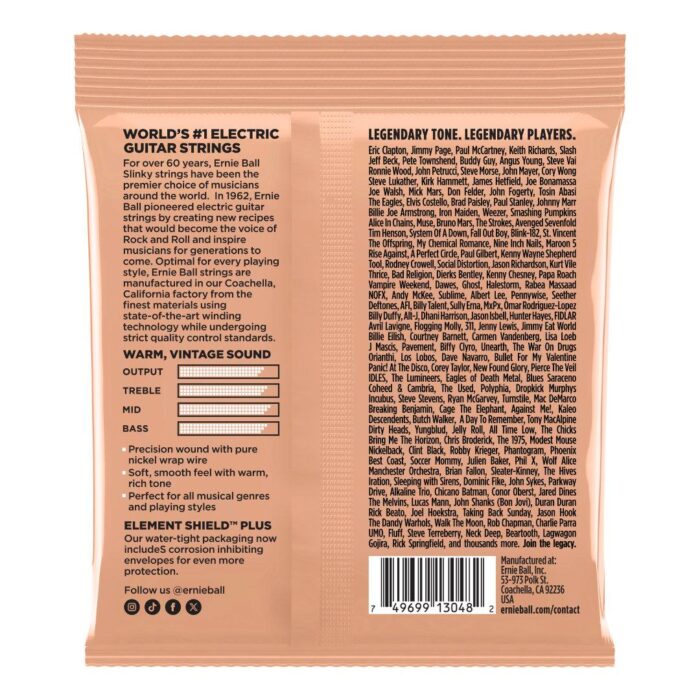 Turbo Slinky Classic Rock n Roll Pure Nickel Wrap Electric Guitar Strings 9.5-46 Gauge - Image 2