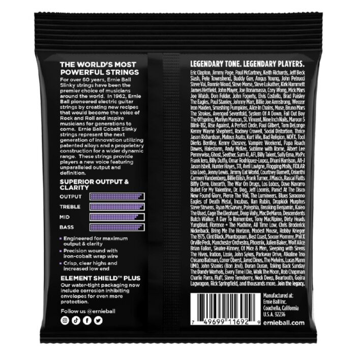 P02717 Ultra Slinky Cobalt Electric Guitar Strings 10-48 Gauge - Image 2