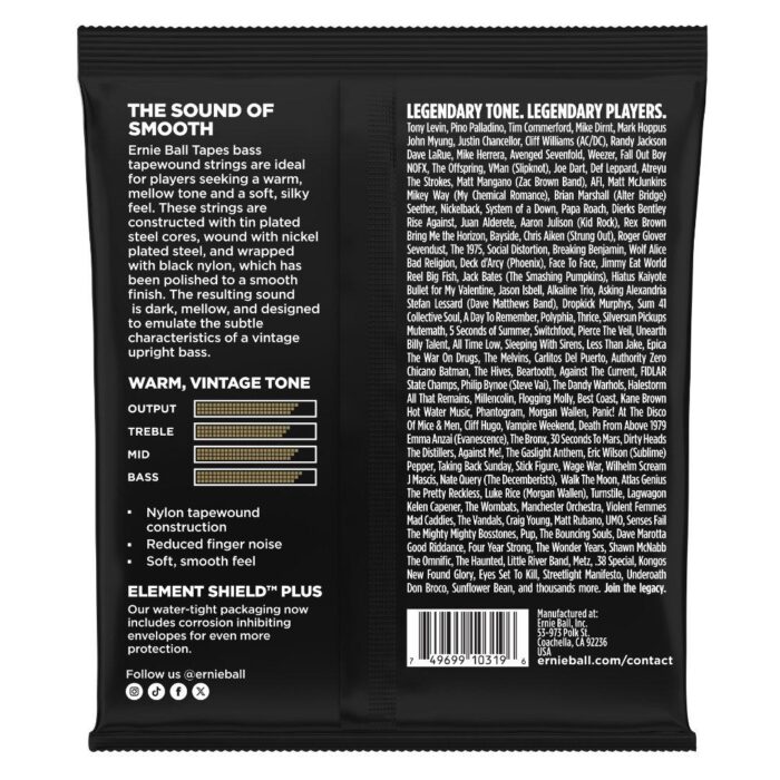 Tapes Long Scale Black Tapewound Electric Bass Strings (60-115 Gauge) - Image 2