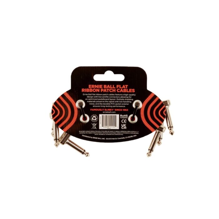 3" Flat Ribbon Patch Cable Red 3-Pack - Image 2