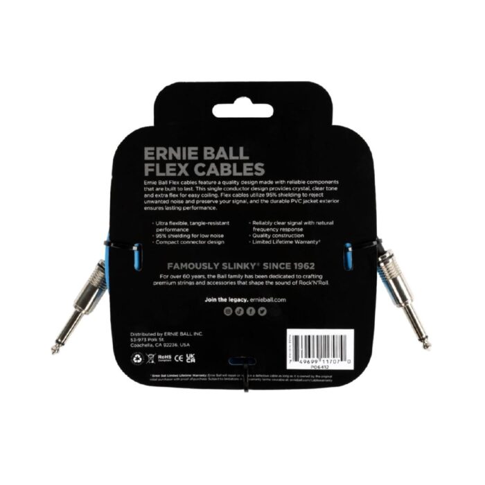 P06412 Flex Instrument Cable Straight/Straight 10ft - Blue - Image 2